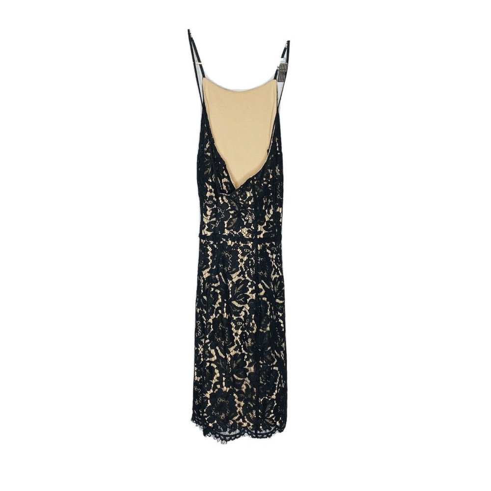 ASTR Black High Neck Lace Mini Dress L - Picture 4 of 4